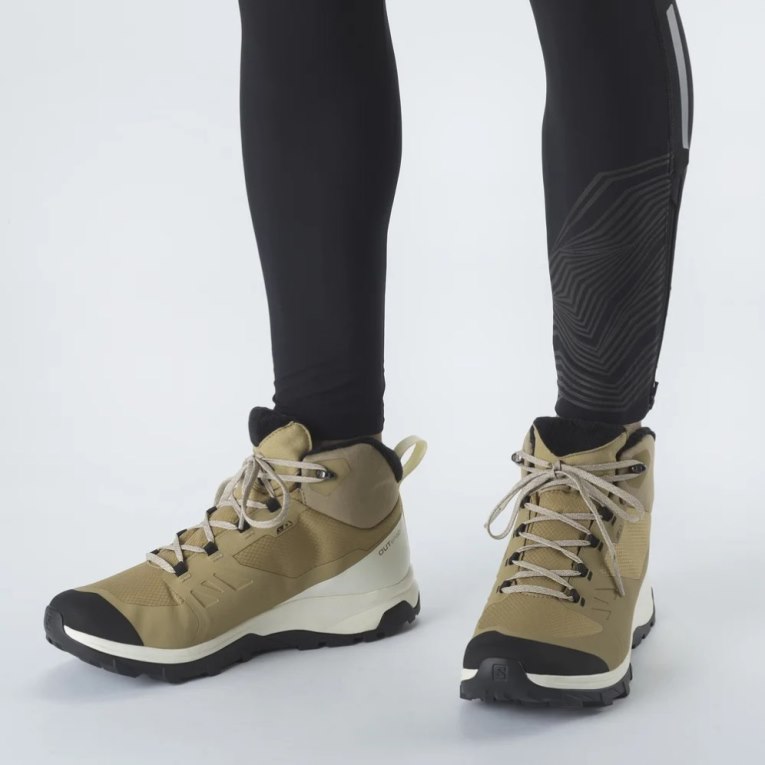 Salomon Outsnap CSWP Men's Winter Boots Olive | CA 72L84